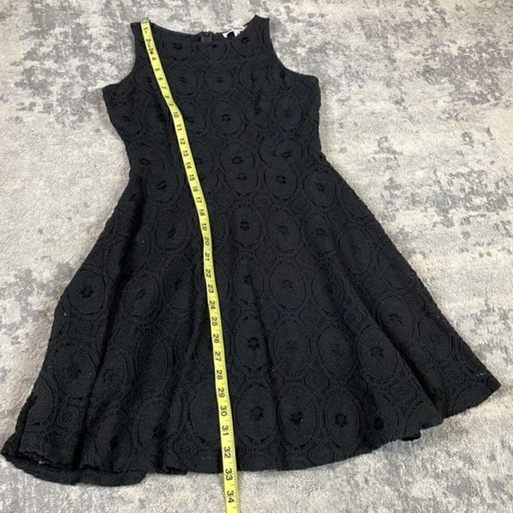 BB Dakota Renley Crochet Lace Skater Dress Fit and Flare Sleeveless Black Sz 0 - Picture 7 of 11